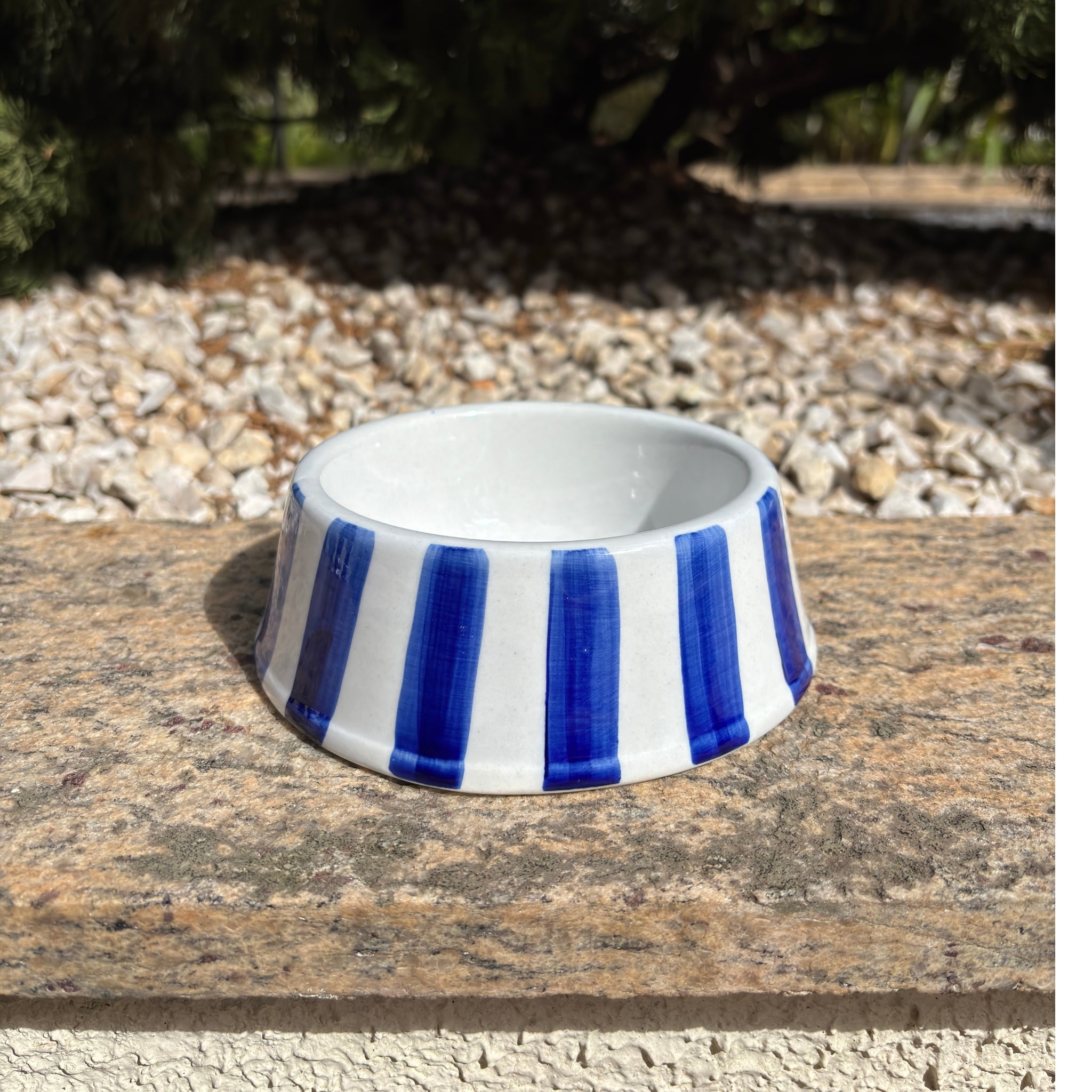 Comedouro listrado azul dogmatch - PET